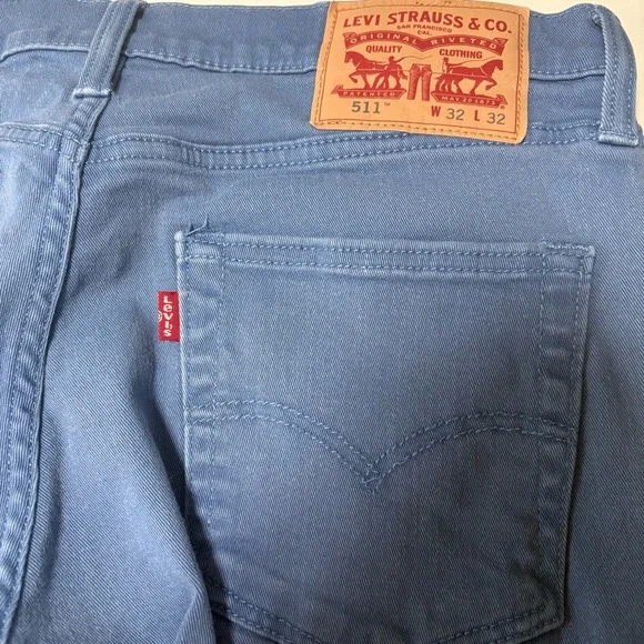 Levi's Men's Light Blue Straight Jeans - Picture 7 of 7